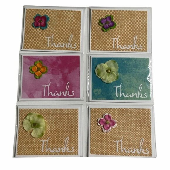 Hibiscus Flower Thank You Card Bundle Set of 6 - Picture 2 of 11